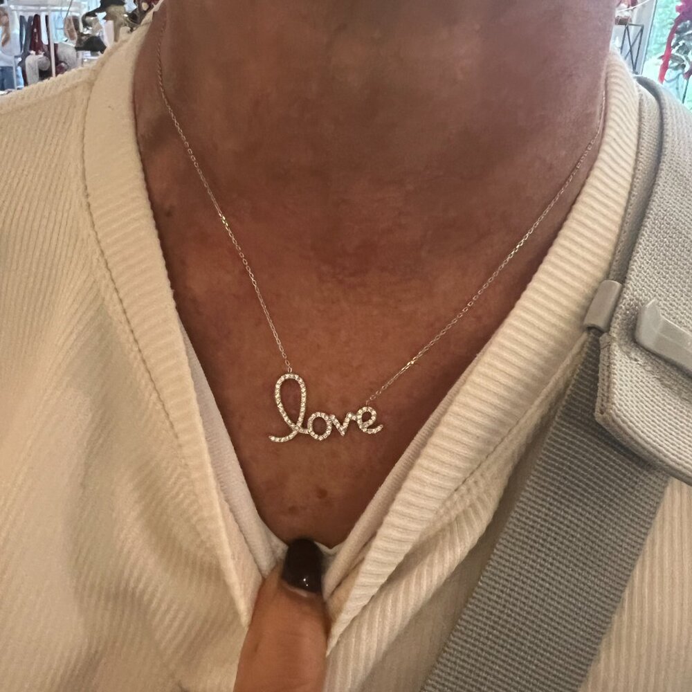 Love Script Necklace - Picture 2 of 3